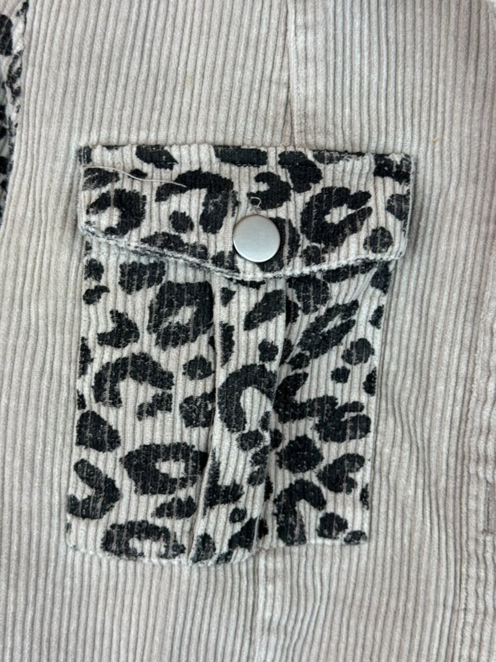 BiBi Corduroy Cheetah Print Jacket (Size M) - Picture 3 of 4